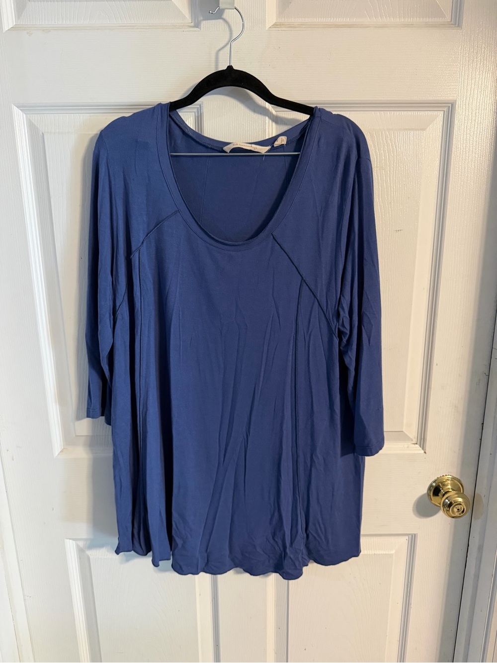 Soft Surroundings Blue Scoop Neck Flowing Top